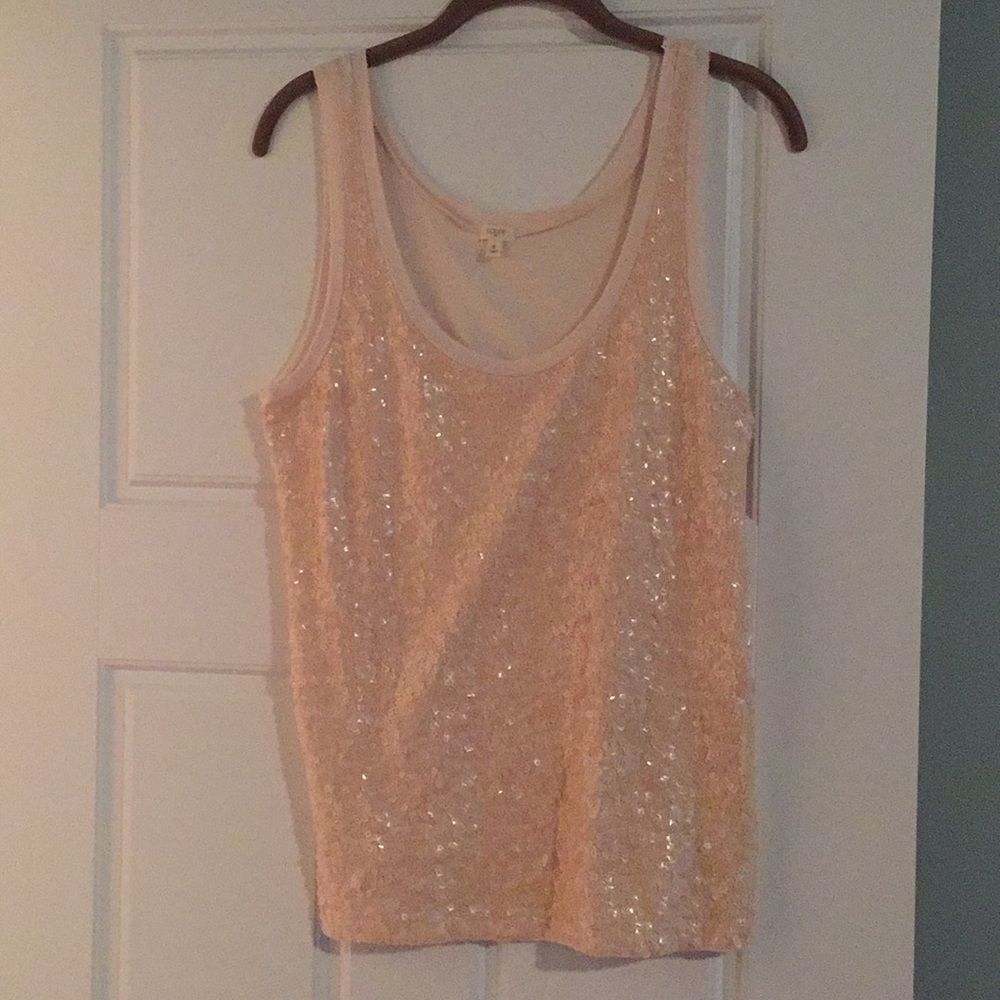 Off White Sequins Jcrew Top